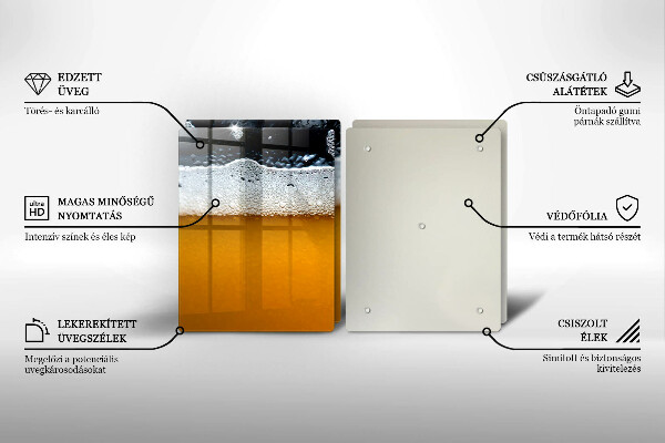 Induction hob cover Beer drink foam