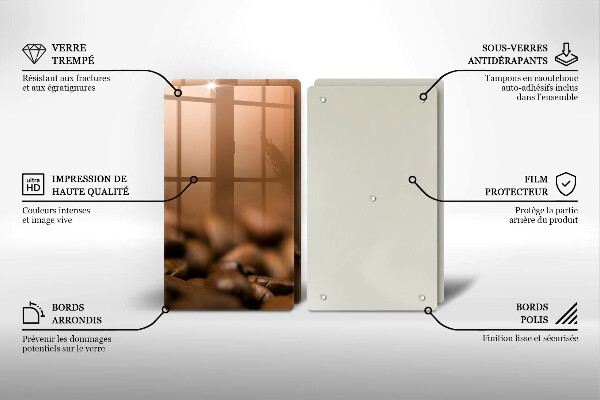 Work surface savers Coffee beans