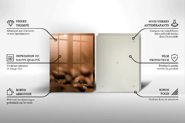 Work surface savers Coffee beans