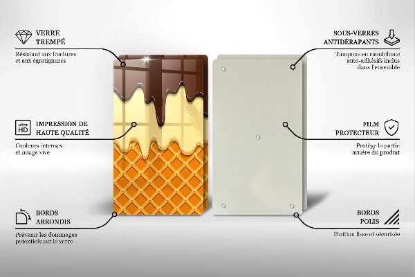 Work surface savers Illustration of ice cream
