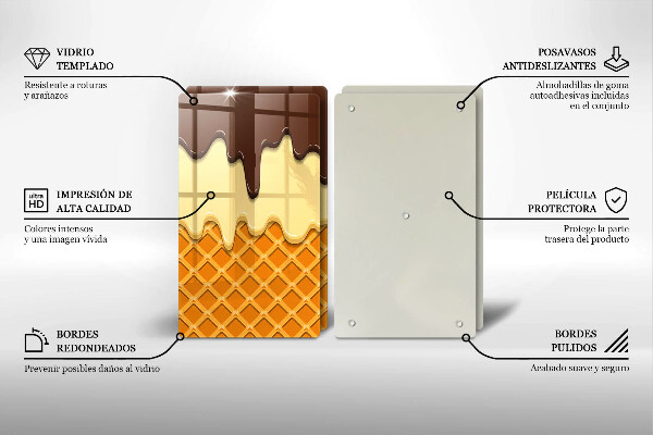 Work surface savers Illustration of ice cream