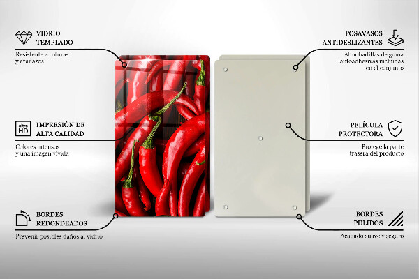 Work surface savers Hot chili peppers