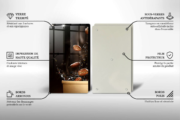 Work surface savers Hot coffee beans