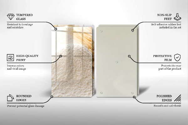 Induction hob cover Flour and cereals