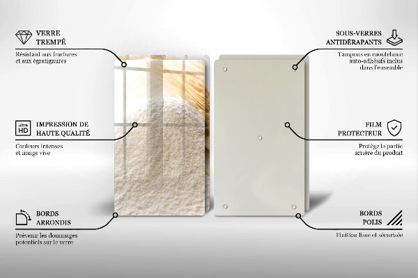 Induction hob cover Flour and cereals