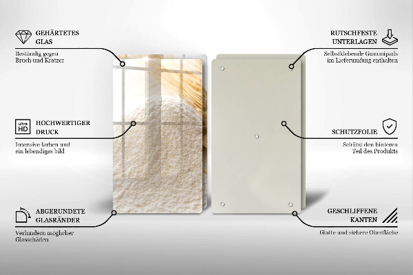 Induction hob cover Flour and cereals