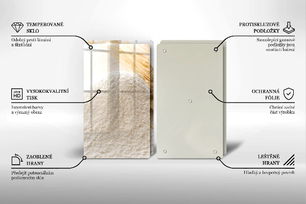 Induction hob cover Flour and cereals