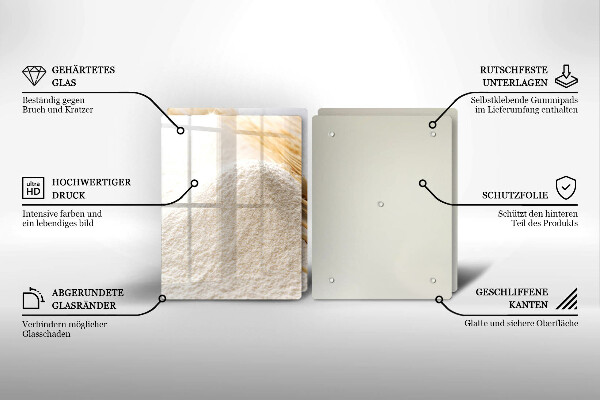 Induction hob cover Flour and cereals