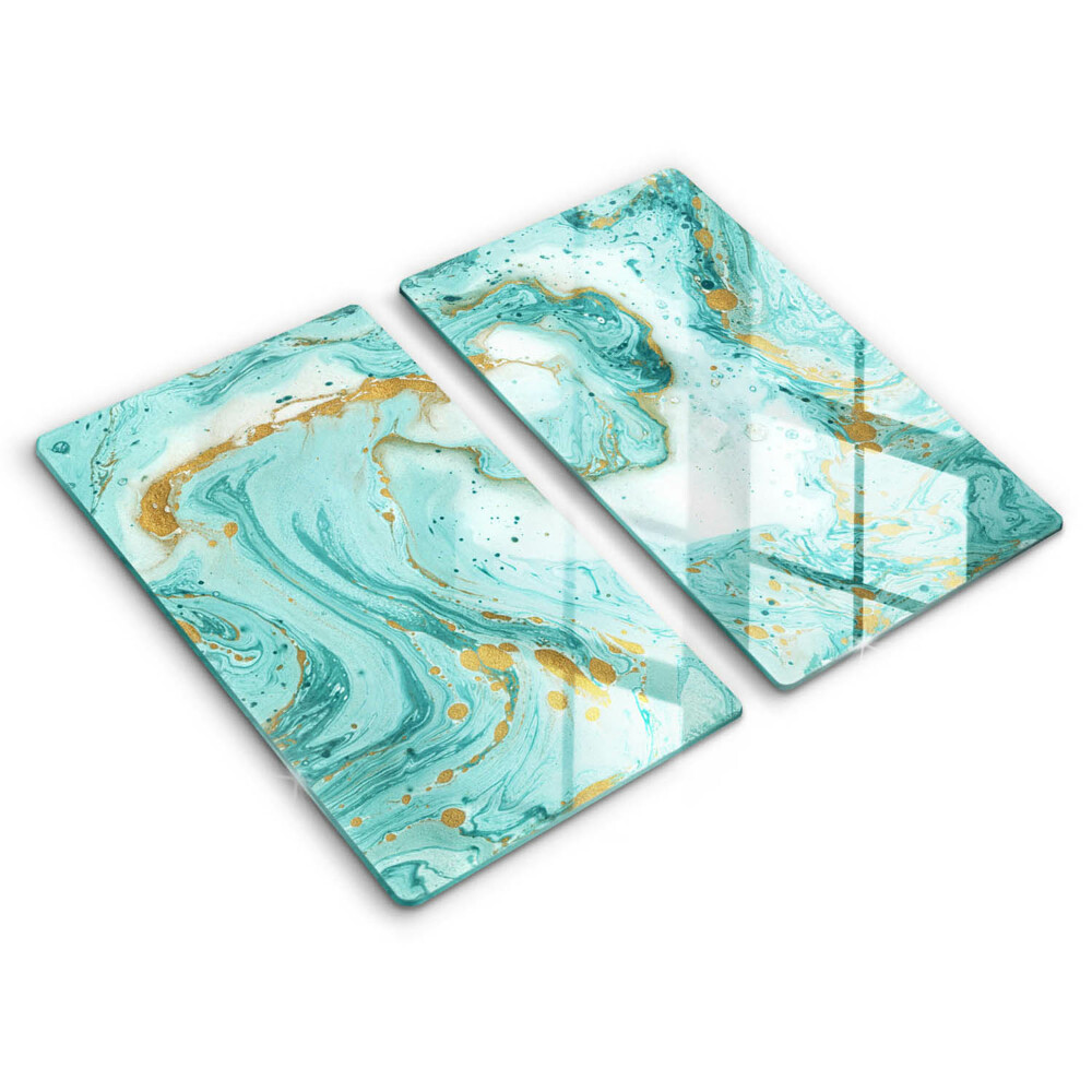 Induction hob cover Blue abstraction