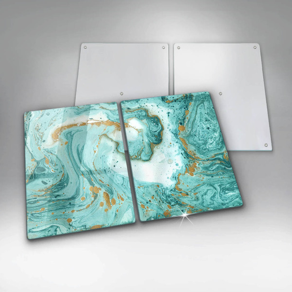 Induction hob cover Blue abstraction