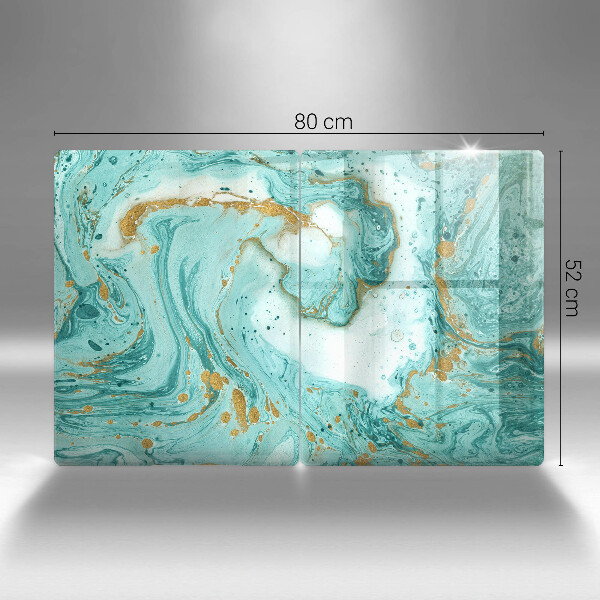 Induction hob cover Blue abstraction