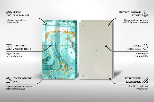 Induction hob cover Blue abstraction