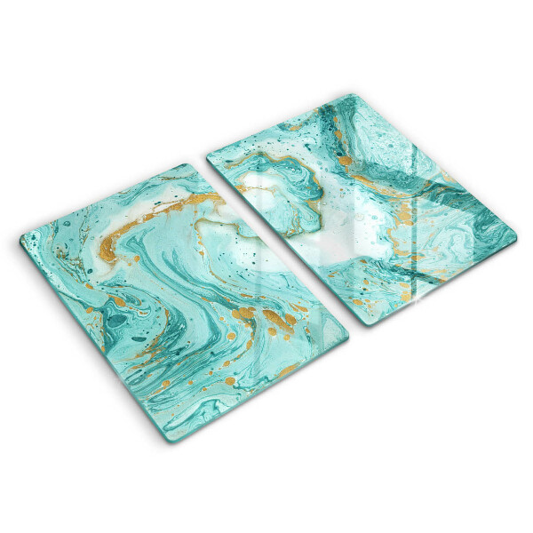Induction hob cover Blue abstraction