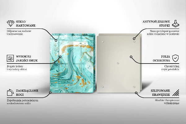 Induction hob cover Blue abstraction