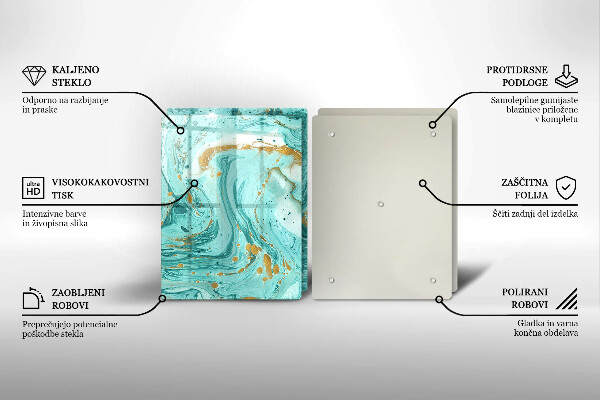 Induction hob cover Blue abstraction