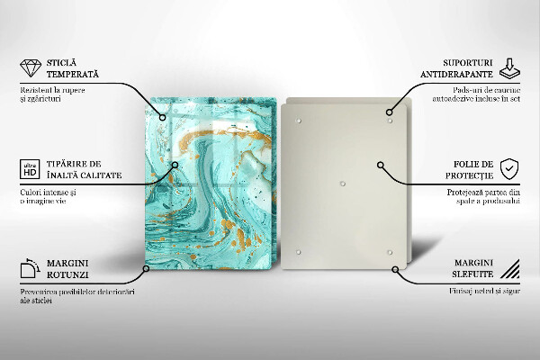 Induction hob cover Blue abstraction