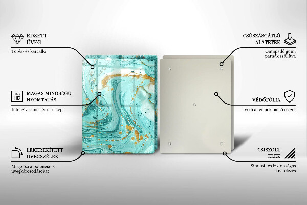 Induction hob cover Blue abstraction