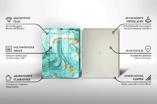 Induction hob cover Blue abstraction