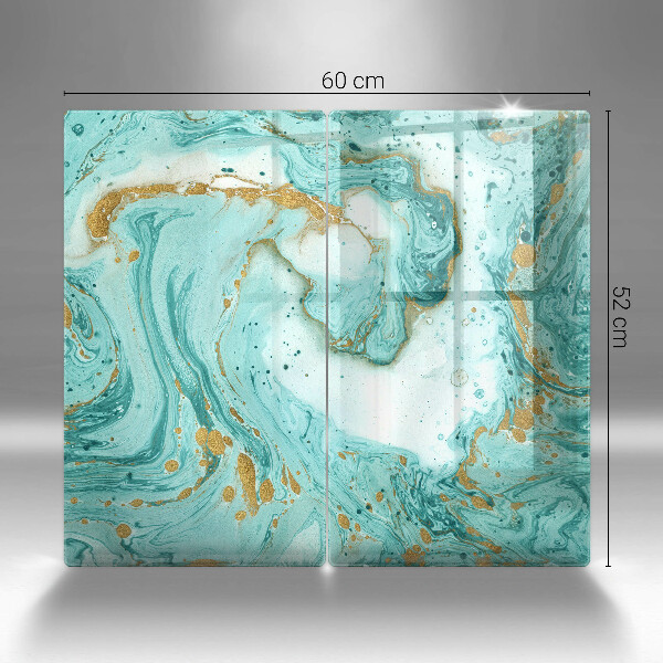 Induction hob cover Blue abstraction