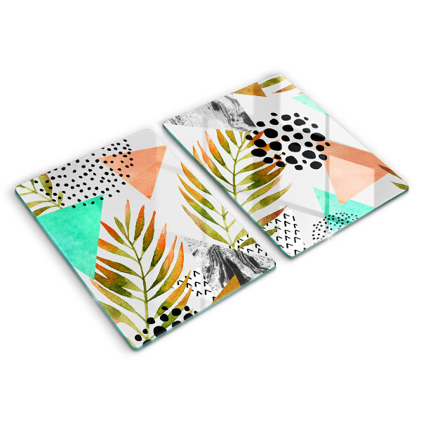 Work surface savers Boho leaves pattern
