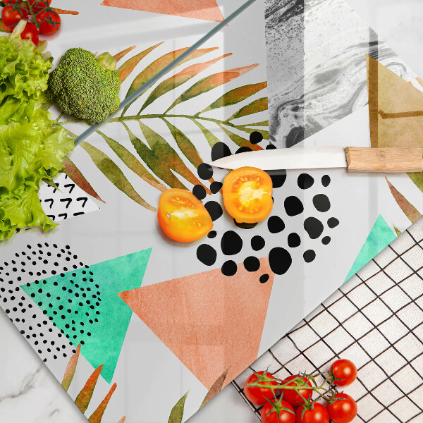 Work surface savers Boho leaves pattern