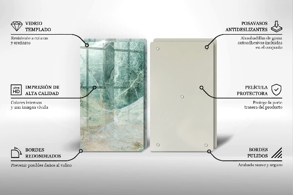 Induction hob cover Stone structure