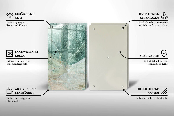 Induction hob cover Stone structure