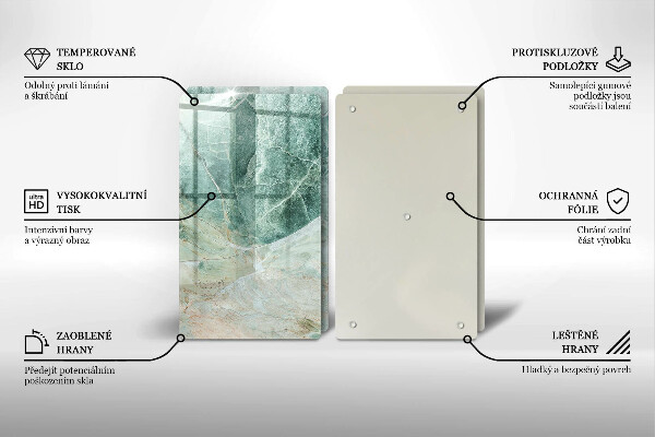 Induction hob cover Stone structure