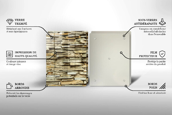 Induction hob cover Decorative stones