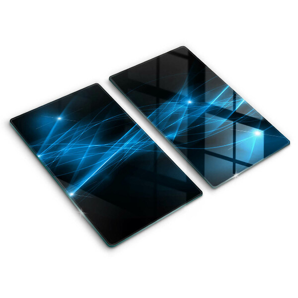 Induction hob cover Blue smoke abstraction