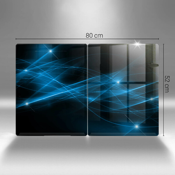 Induction hob cover Blue smoke abstraction