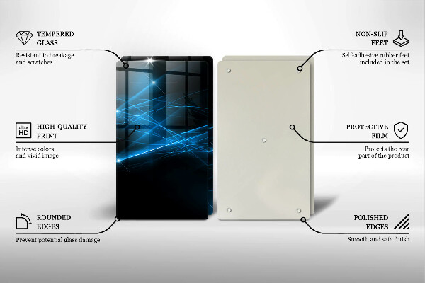 Induction hob cover Blue smoke abstraction