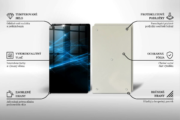 Induction hob cover Blue smoke abstraction