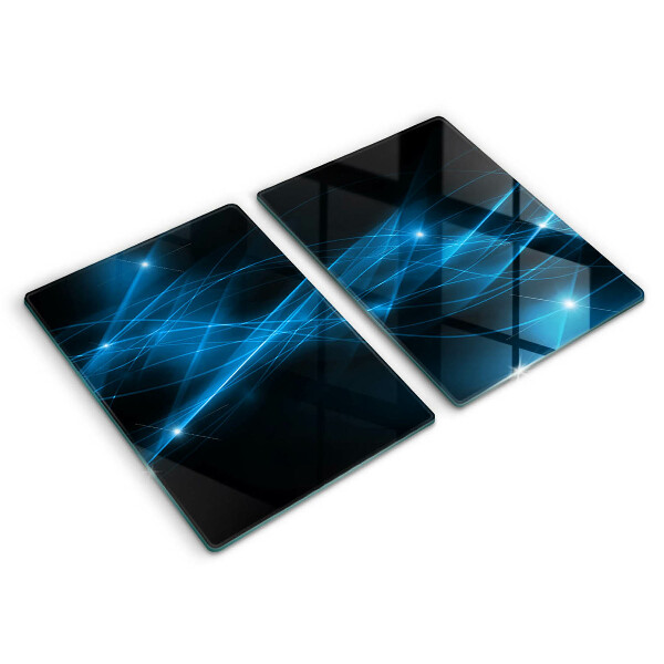 Induction hob cover Blue smoke abstraction