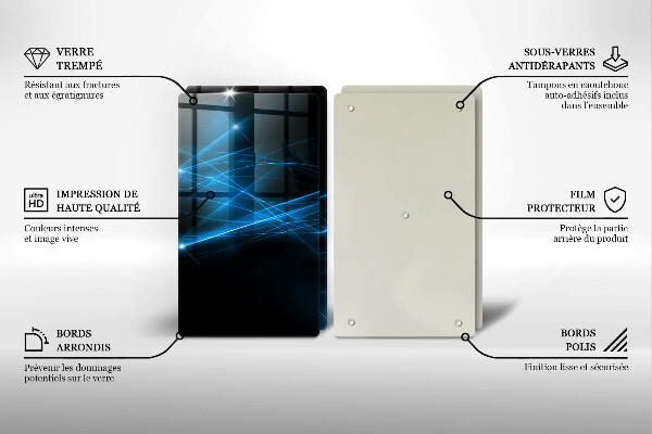 Induction hob cover Blue smoke abstraction