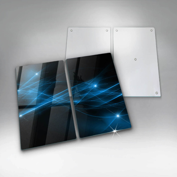 Induction hob cover Blue smoke abstraction