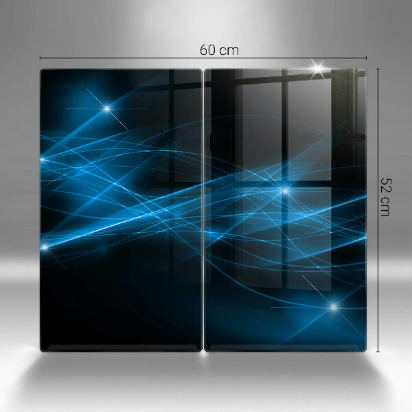 Induction hob cover Blue smoke abstraction