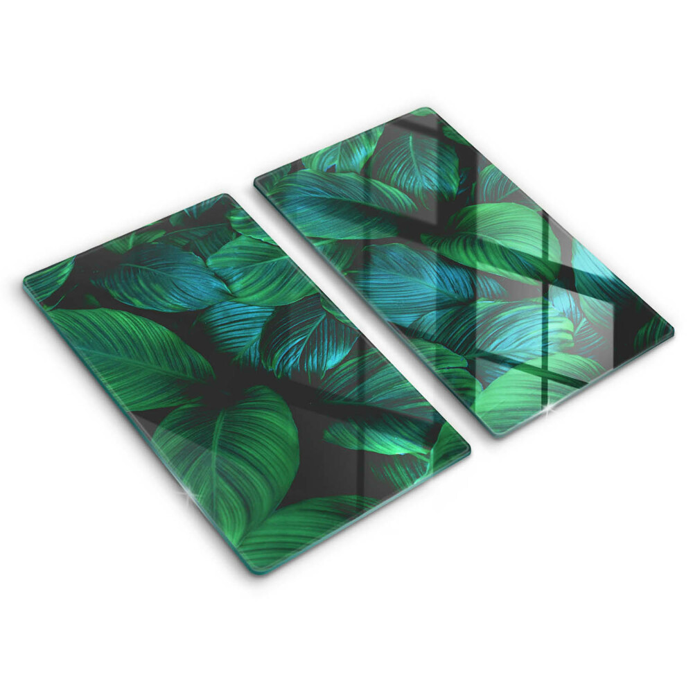 Induction hob cover Jungle leaves