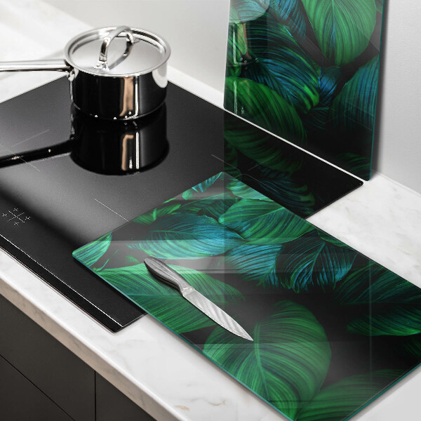 Induction hob cover Jungle leaves