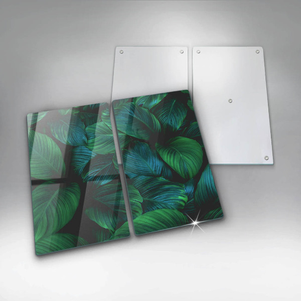 Induction hob cover Jungle leaves