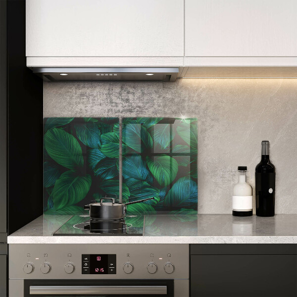 Induction hob cover Jungle leaves