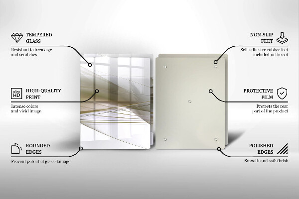 Induction hob cover Abstraction Design lines