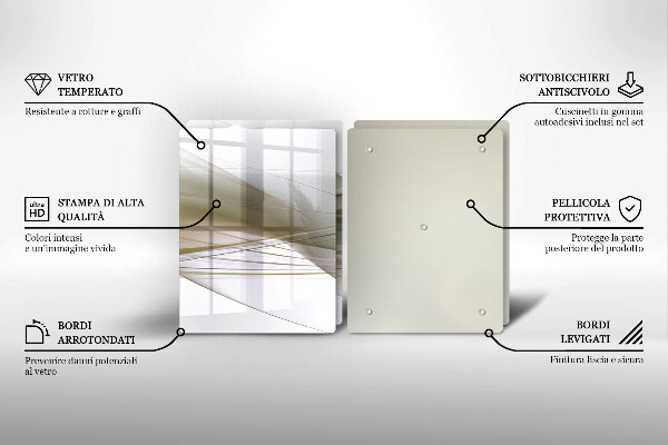 Induction hob cover Abstraction Design lines