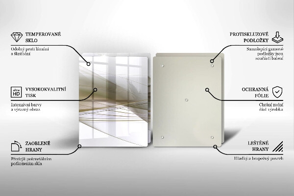 Induction hob cover Abstraction Design lines
