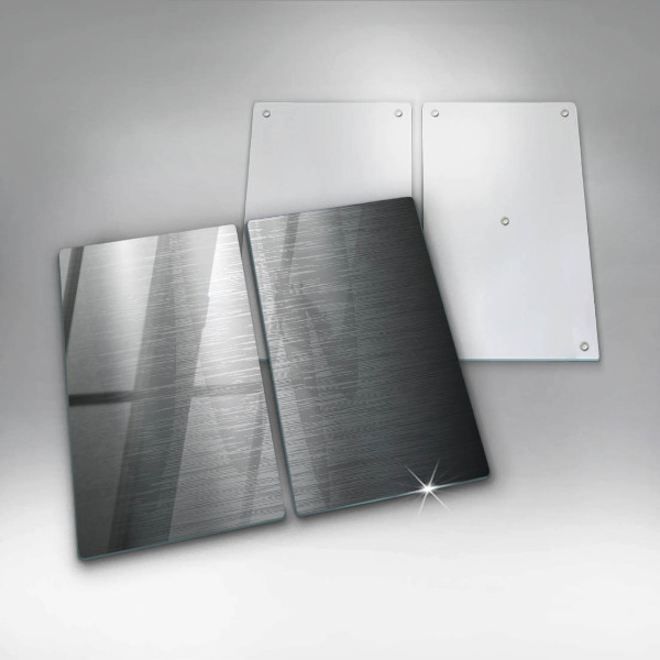 Induction hob cover Metal texture