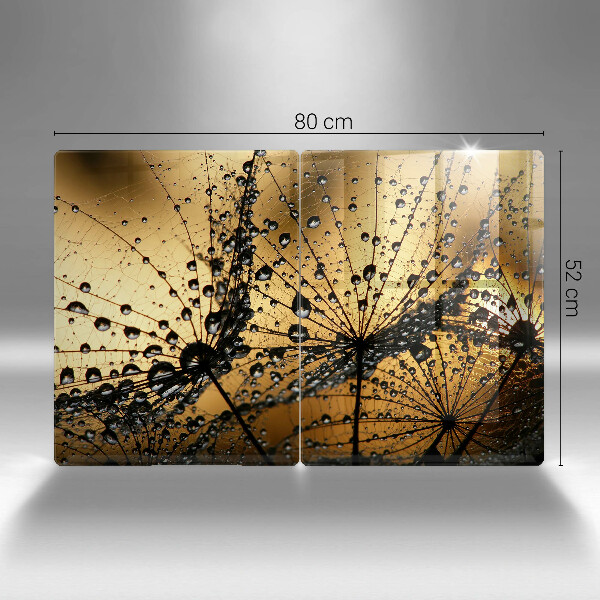 Induction hob cover Rosa and dandelions