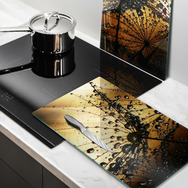 Induction hob cover Rosa and dandelions