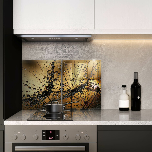 Induction hob cover Rosa and dandelions