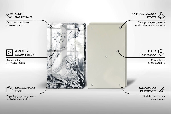 Induction hob cover Ink abstraction