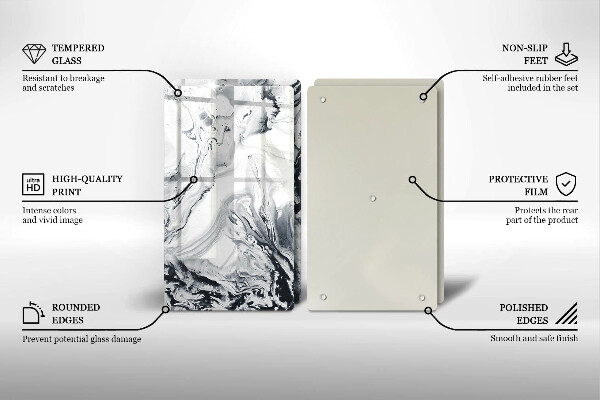 Induction hob cover Ink abstraction